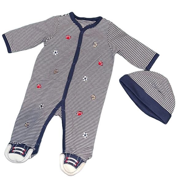 Little Me | Sports Sleeper with Hat - Picture 1 of 2